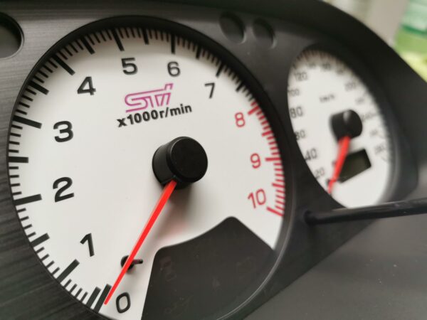 subaru impreza wrx sti v4 280 kmh kph tacho gauge cluster dials