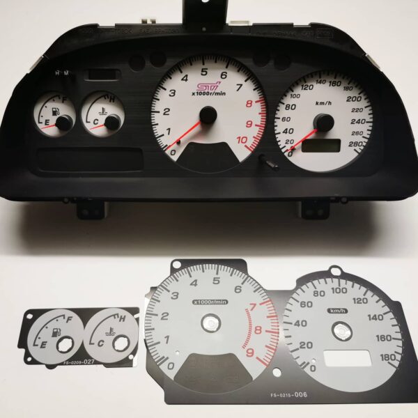 subaru impreza wrx sti v4 280 kmh kph tacho gauge cluster dials