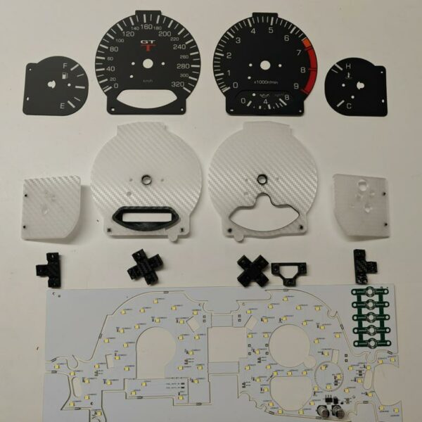 Nissan Skyline R34 Speedometer Gauge Cluster Nismo Conversion Kit 300 kmh