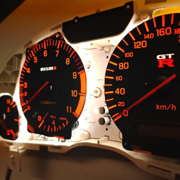 Nissan Skyline R34 Speedometer cluster HKS Nismo Mine's 320 km/h