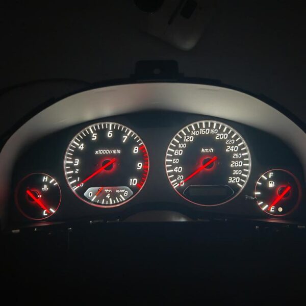 Nissan Skyline R34 GTR custom cluster speedometer meter led mod led board